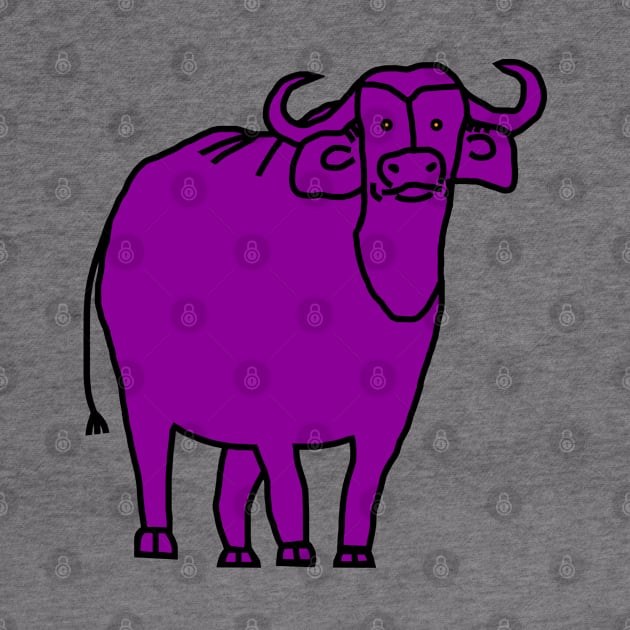 Purple Ox Line Drawing by ellenhenryart